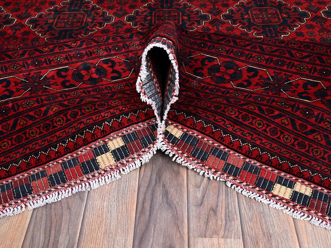 9'10" x 12'9" New Hand Knotted Red Wool Rectangle Oriental Rug - MOA102765