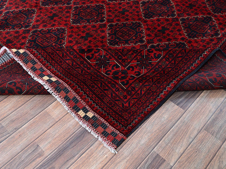 9'10" x 12'9" New Hand Knotted Red Wool Rectangle Oriental Rug - MOA102765