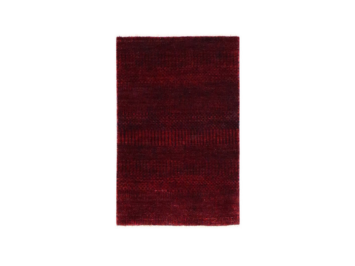 2'0" x 3'0" New Hand Knotted Red Wool & Silk Rectangle Oriental Rug - MOA10276601