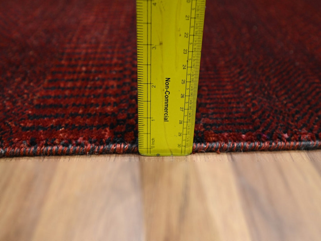 2'0" x 3'0" New Hand Knotted Red Wool & Silk Rectangle Oriental Rug - MOA10276601