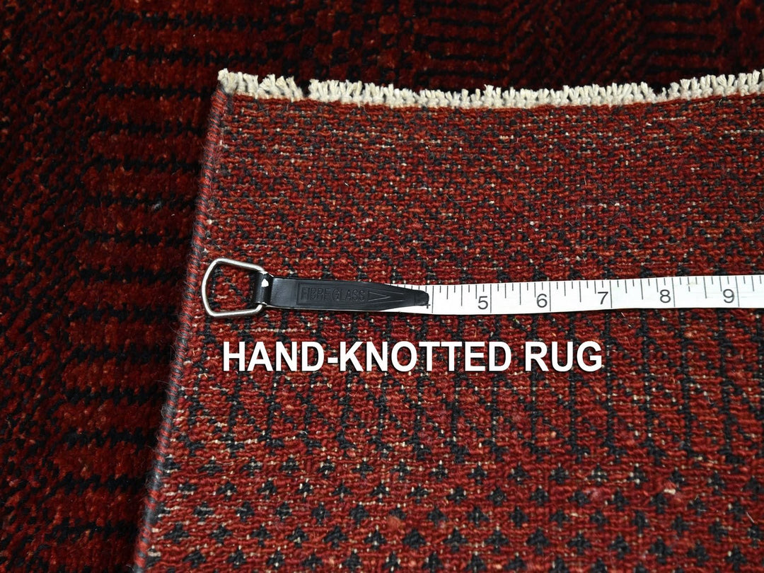 2'0" x 3'0" New Hand Knotted Red Wool & Silk Rectangle Oriental Rug - MOA10276601