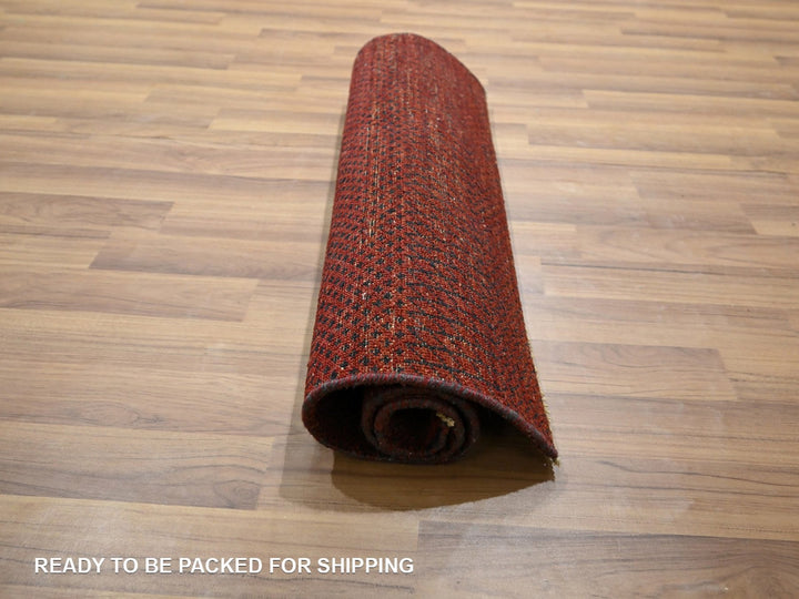 2'0" x 3'0" New Hand Knotted Red Wool Rectangle Oriental Rug - MOA10276602