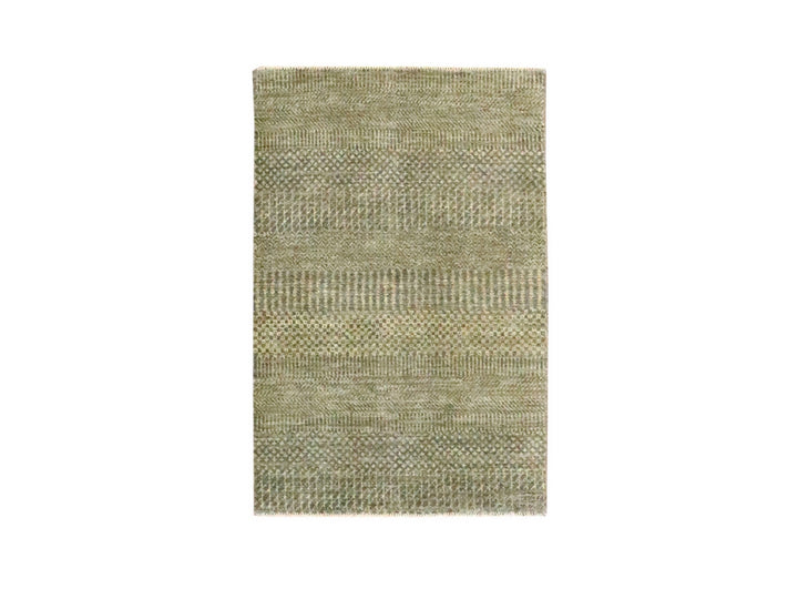2'0" x 3'0" New Hand Knotted Brown Wool & Silk Rectangle Oriental Rug - MOA10276603