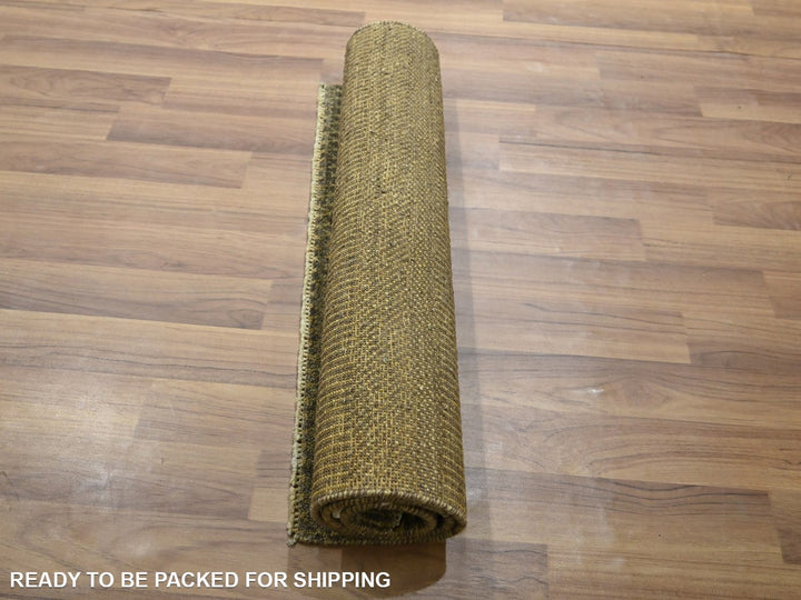 2'0" x 3'0" New Hand Knotted Brown Wool & Silk Rectangle Oriental Rug - MOA10276603