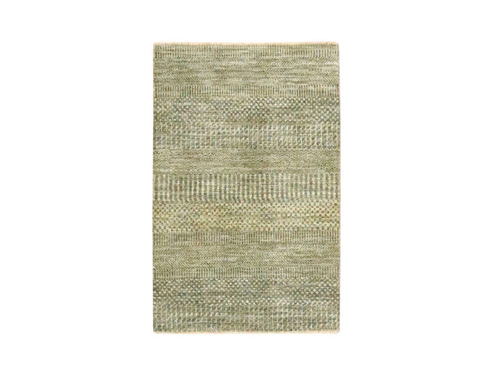 2'0" x 3'0" New Hand Knotted Brown Wool & Silk Rectangle Oriental Rug - MOA10276604