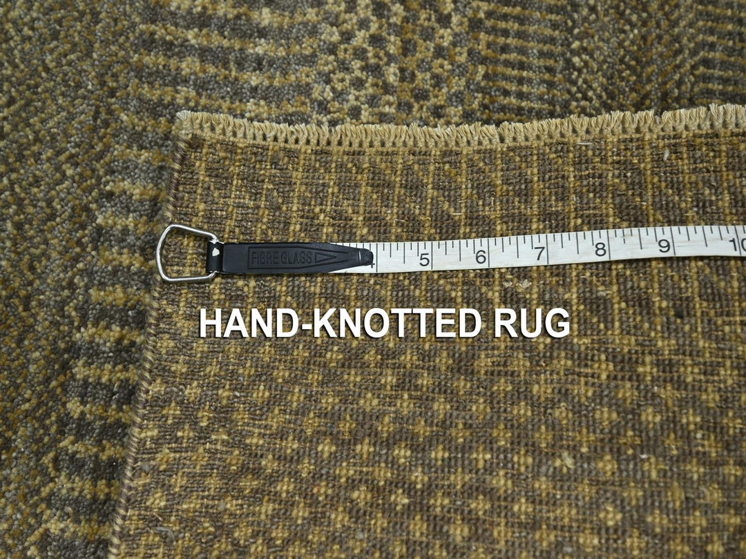 2'0" x 3'0" New Hand Knotted Brown Wool & Silk Rectangle Oriental Rug - MOA10276604