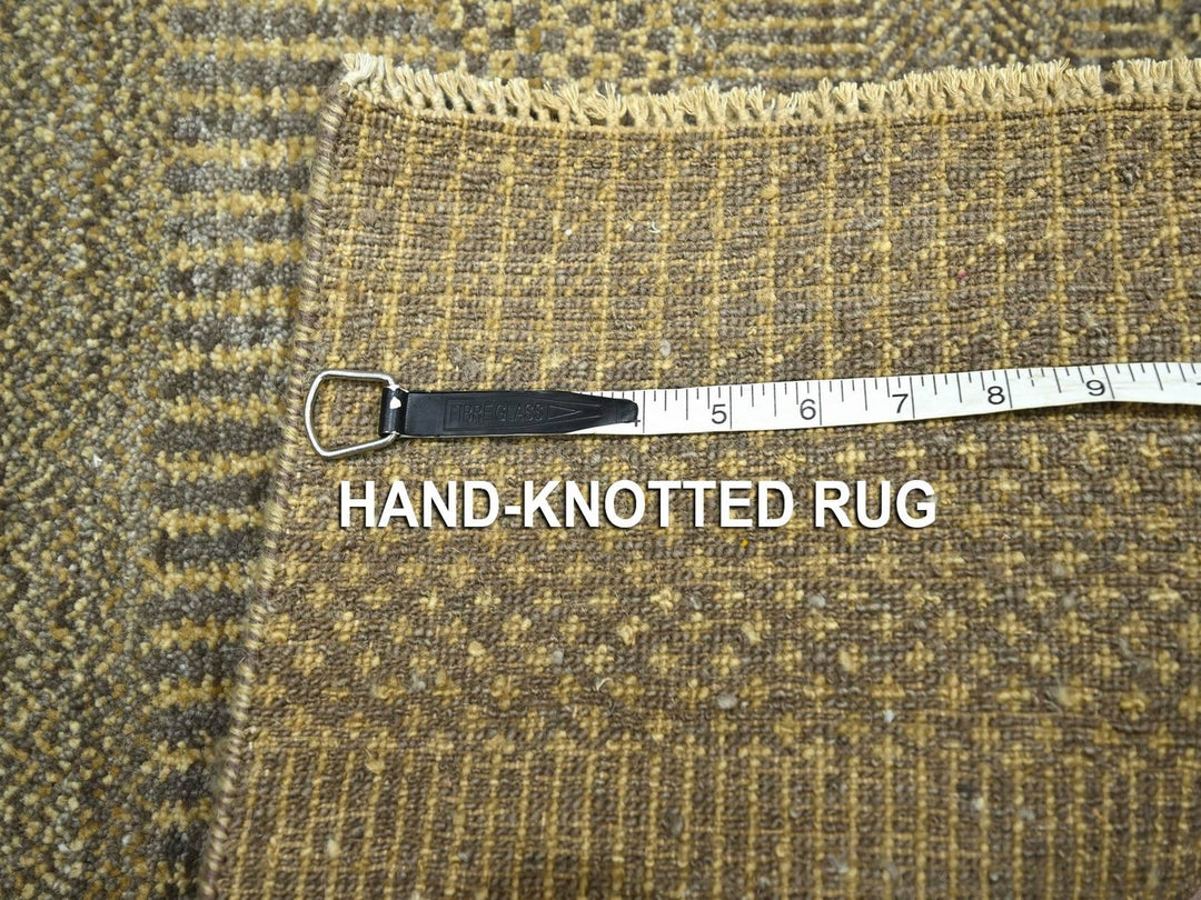 2'0" x 3'0" New Hand Knotted Brown Wool & Silk Rectangle Oriental Rug - MOA10276605