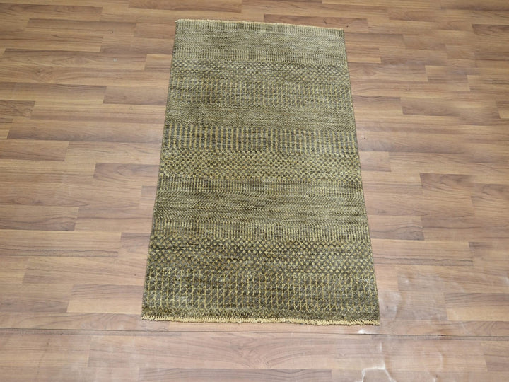 2'0" x 3'0" New Hand Knotted Brown Wool Rectangle Oriental Rug - MOA10276606