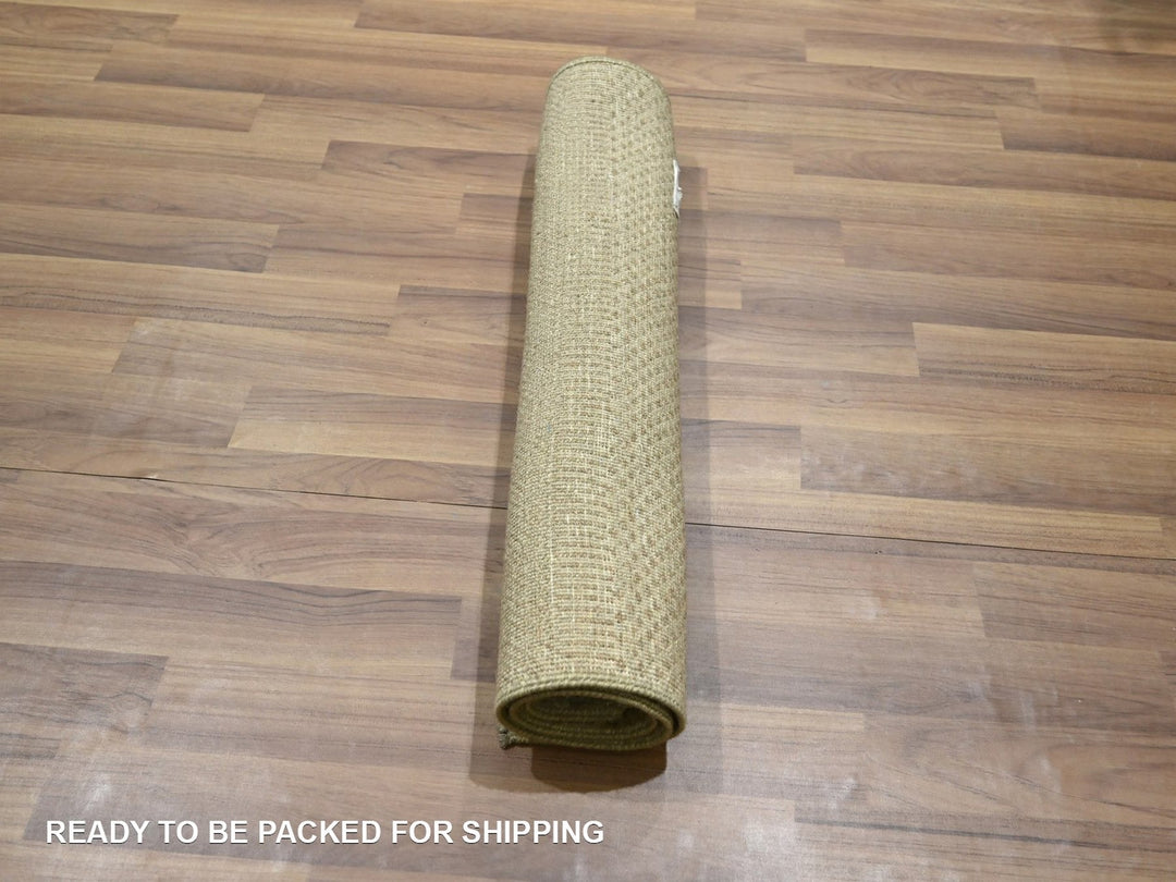 2'0" x 3'0" New Hand Knotted Beige Wool Rectangle Oriental Rug - MOA10276607