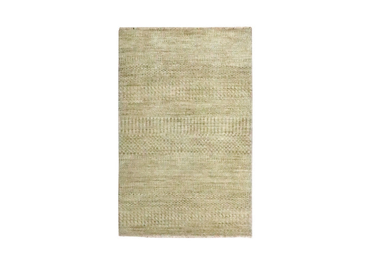 2'0" x 3'0" New Hand Knotted Beige Wool Rectangle Oriental Rug - MOA10276608