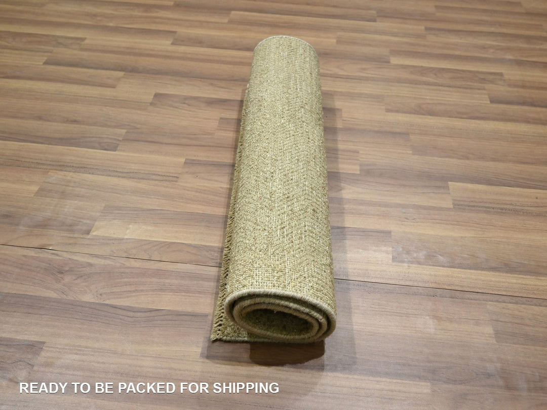 2'0" x 3'0" New Hand Knotted Beige Wool Rectangle Oriental Rug - MOA10276608