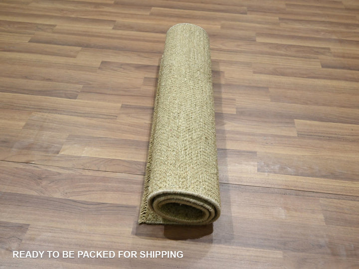 2'0" x 3'0" New Hand Knotted Beige Wool Rectangle Oriental Rug - MOA10276608