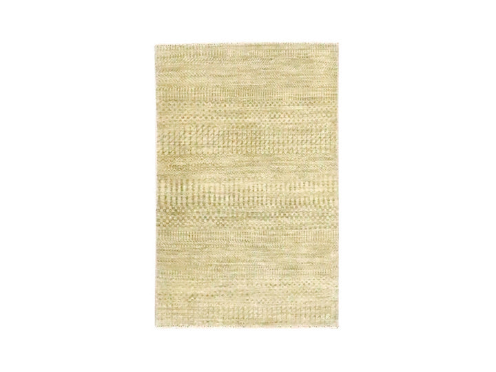 2'0" x 3'0" New Hand Knotted Beige Wool Rectangle Oriental Rug - MOA10276609