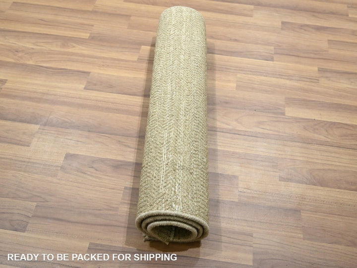2'0" x 3'0" New Hand Knotted Beige Wool Rectangle Oriental Rug - MOA10276609