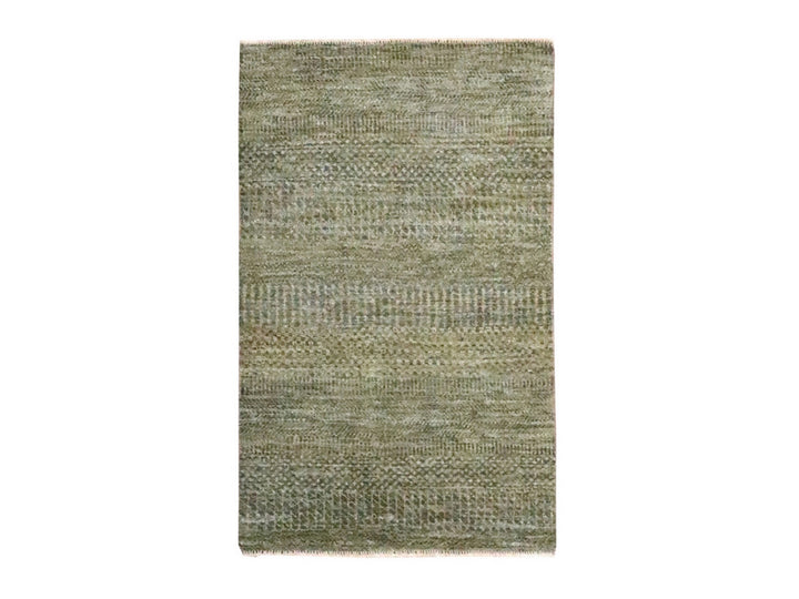 2'0" x 3'0" New Hand Knotted Brown Wool Rectangle Oriental Rug - MOA10276610