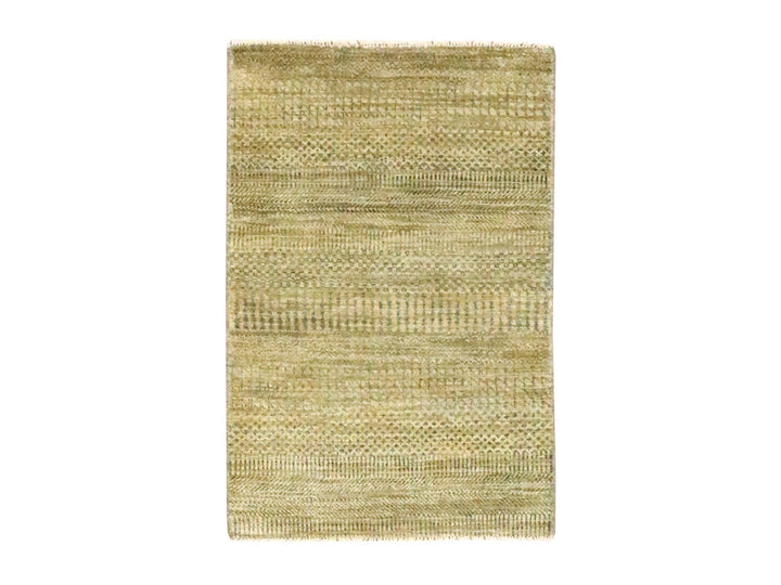 2'0" x 3'0" New Hand Knotted Brown Wool Rectangle Oriental Rug - MOA10276620