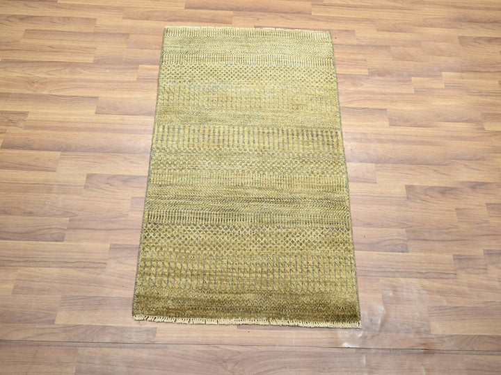 2'0" x 3'0" New Hand Knotted Brown Wool Rectangle Oriental Rug - MOA10276620
