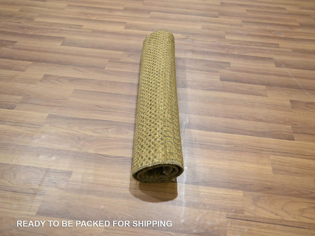 2'0" x 3'0" New Hand Knotted Brown Wool Rectangle Oriental Rug - MOA10276620