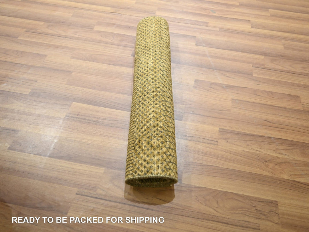 2'0" x 3'0" New Hand Knotted Brown Wool Rectangle Oriental Rug - MOA10276621