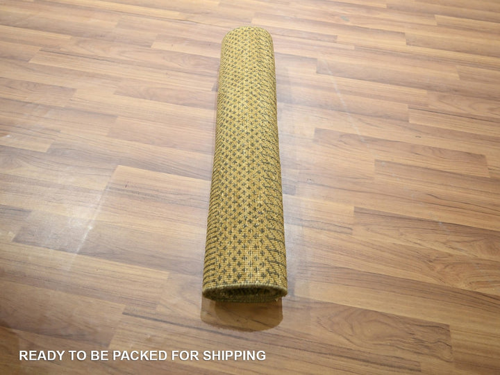 2'0" x 3'0" New Hand Knotted Brown Wool Rectangle Oriental Rug - MOA10276621