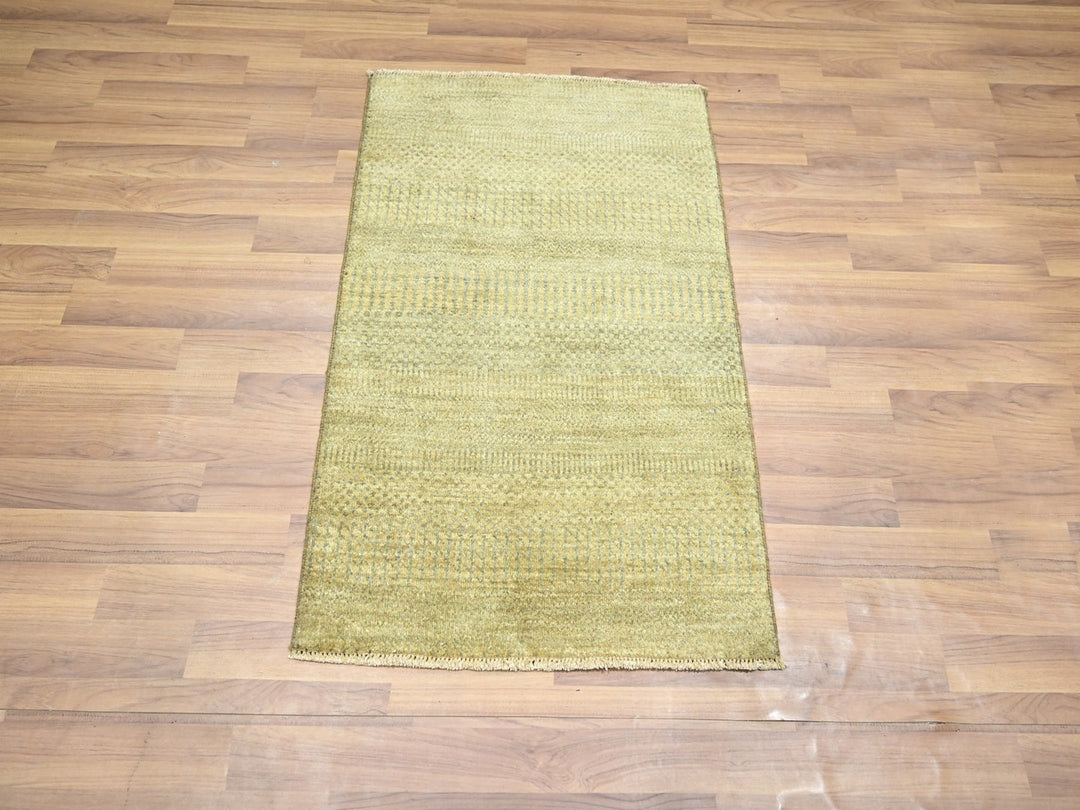 2'0" x 3'0" New Hand Knotted Brown Wool Rectangle Oriental Rug - MOA10276622
