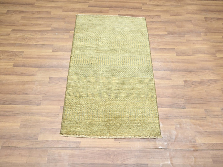 2'0" x 3'0" New Hand Knotted Brown Wool Rectangle Oriental Rug - MOA10276622