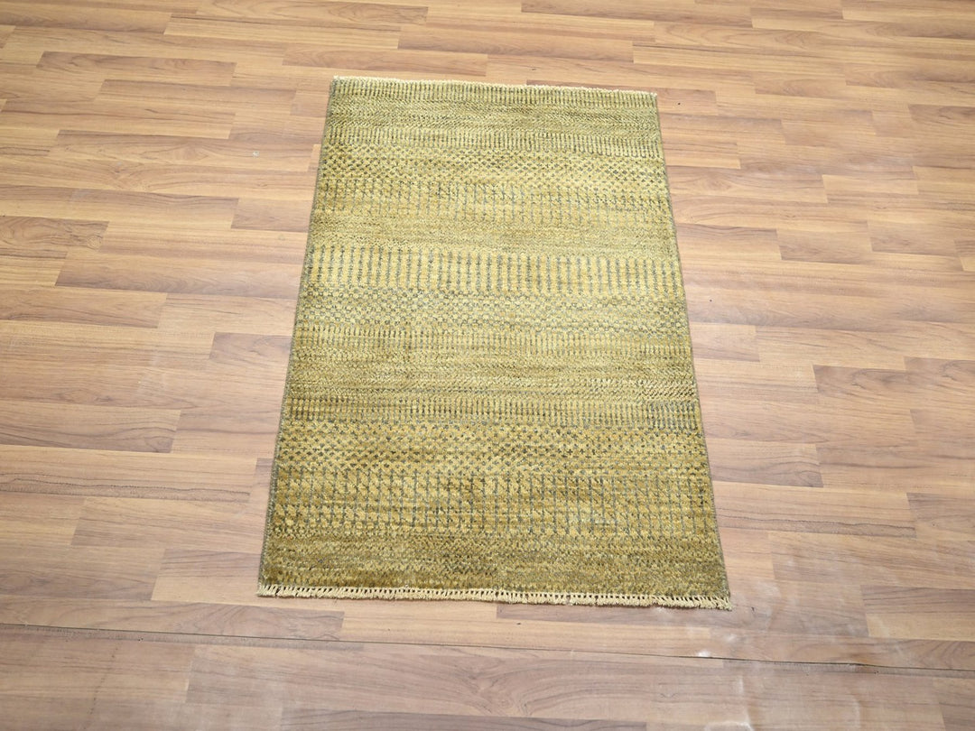 2'0" x 3'0" New Hand Knotted Brown Wool Rectangle Oriental Rug - MOA10276623