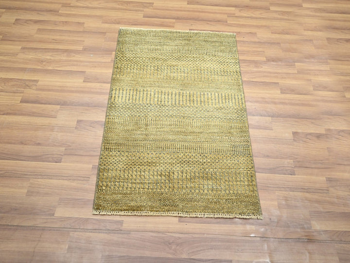 2'0" x 3'0" New Hand Knotted Brown Wool Rectangle Oriental Rug - MOA10276623