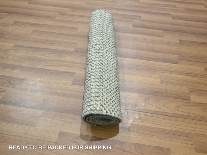 2'0" x 3'0" New Hand Knotted Blue Wool Rectangle Oriental Rug - MOA10276624