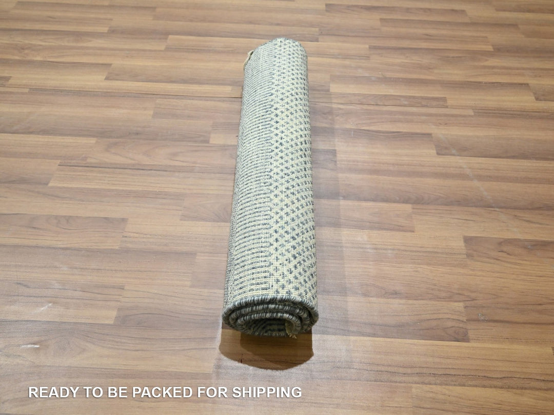 2'0" x 3'0" New Hand Knotted Blue Wool Rectangle Oriental Rug - MOA10276627