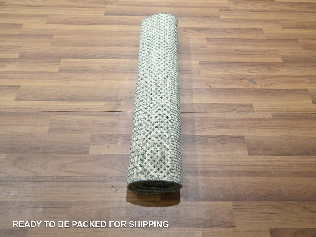 2'0" x 3'0" New Hand Knotted Blue Wool Rectangle Oriental Rug - MOA10276628