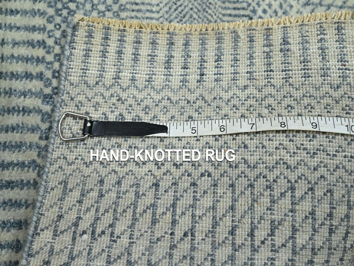 2'0" x 3'0" New Hand Knotted Blue Wool Rectangle Oriental Rug - MOA10276629