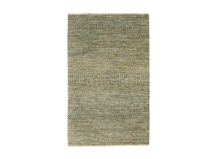 2'0" x 3'0" New Hand Knotted Brown Wool Rectangle Oriental Rug - MOA10276631