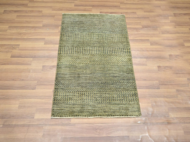 2'0" x 3'0" New Hand Knotted Brown Wool Rectangle Oriental Rug - MOA10276632