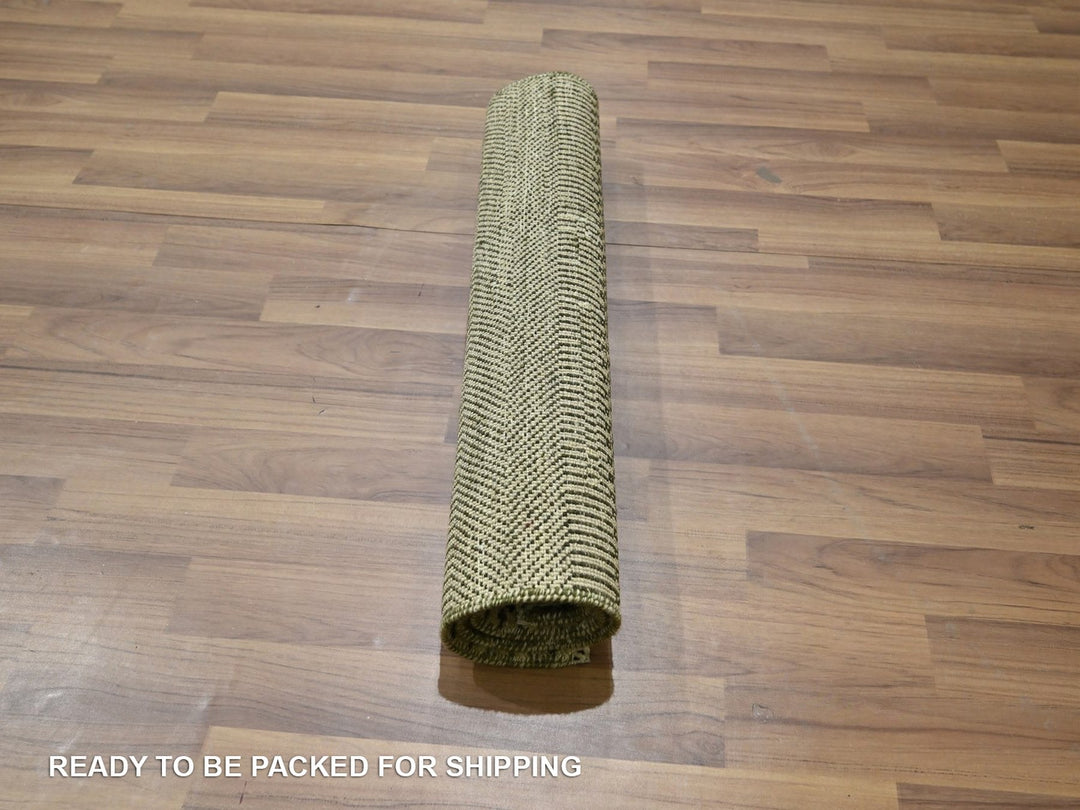 2'0" x 3'0" New Hand Knotted Beige Wool Rectangle Oriental Rug - MOA10276634