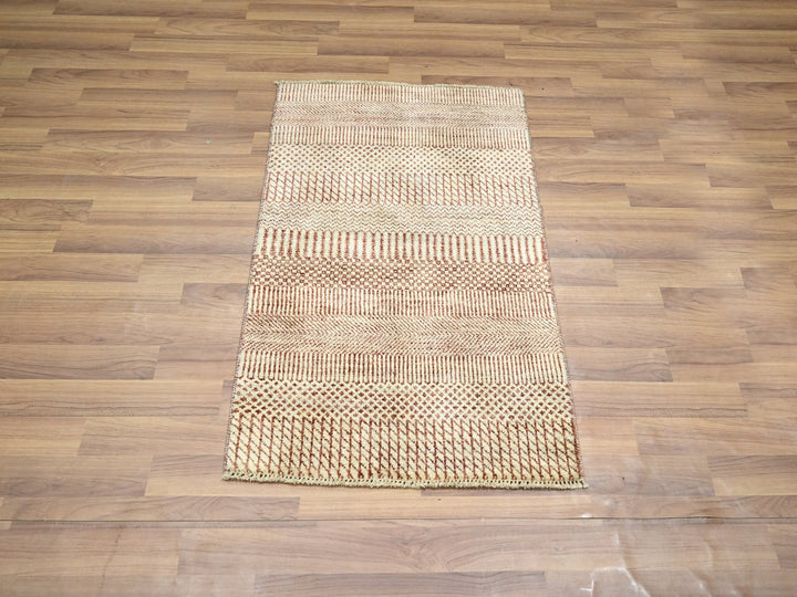 2'0" x 3'0" New Hand Knotted Red Wool Rectangle Oriental Rug - MOA10276636