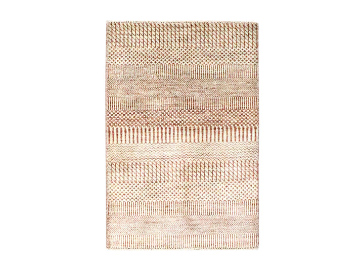 2'0" x 3'0" New Hand Knotted Red Wool Rectangle Oriental Rug - MOA10276637