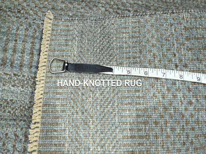 2'0" x 3'0" New Hand Knotted Blue Wool Rectangle Oriental Rug - MOA10276638