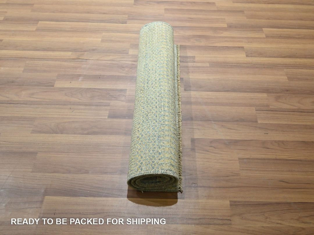 2'0" x 3'0" New Hand Knotted Blue Wool Rectangle Oriental Rug - MOA10276639