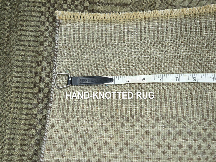 2'0" x 3'0" New Hand Knotted Grey Wool Rectangle Oriental Rug - MOA10276640