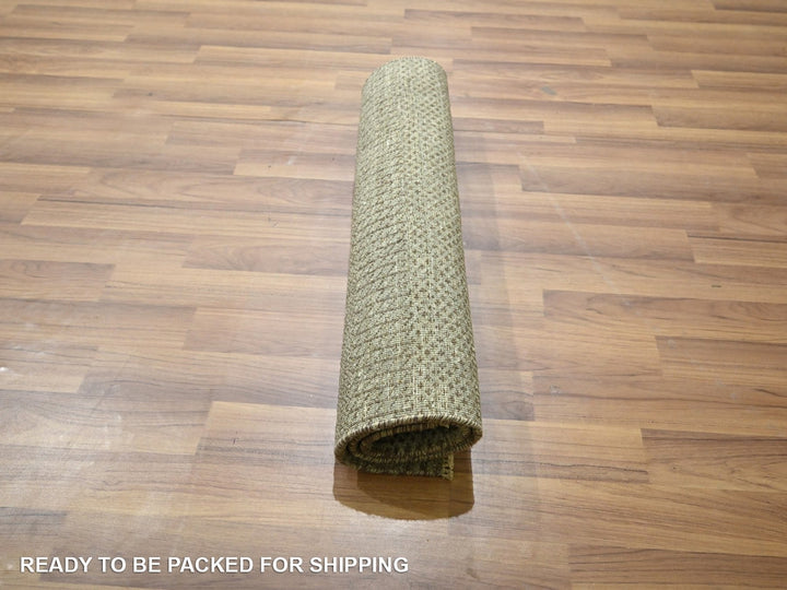 2'0" x 3'0" New Hand Knotted Grey Wool Rectangle Oriental Rug - MOA10276641
