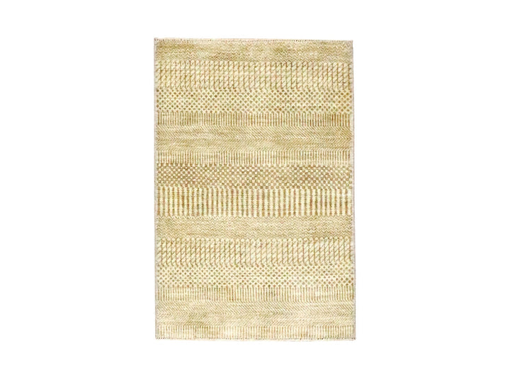 2'0" x 3'0" New Hand Knotted Beige Wool Rectangle Oriental Rug - MOA10276642