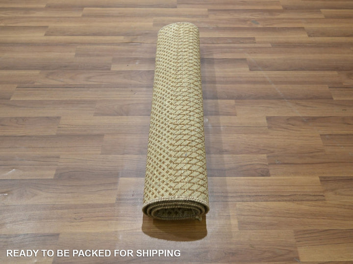 2'0" x 3'0" New Hand Knotted Beige Wool Rectangle Oriental Rug - MOA10276642