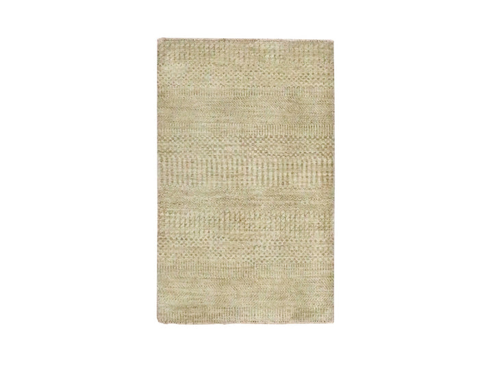 2'0" x 3'0" New Hand Knotted Beige Wool Rectangle Oriental Rug - MOA10276644