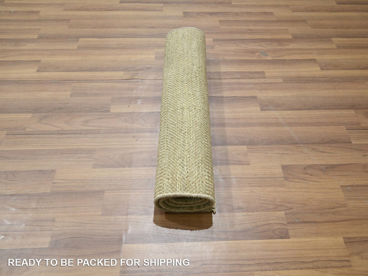 2'0" x 3'0" New Hand Knotted Beige Wool Rectangle Oriental Rug - MOA10276644