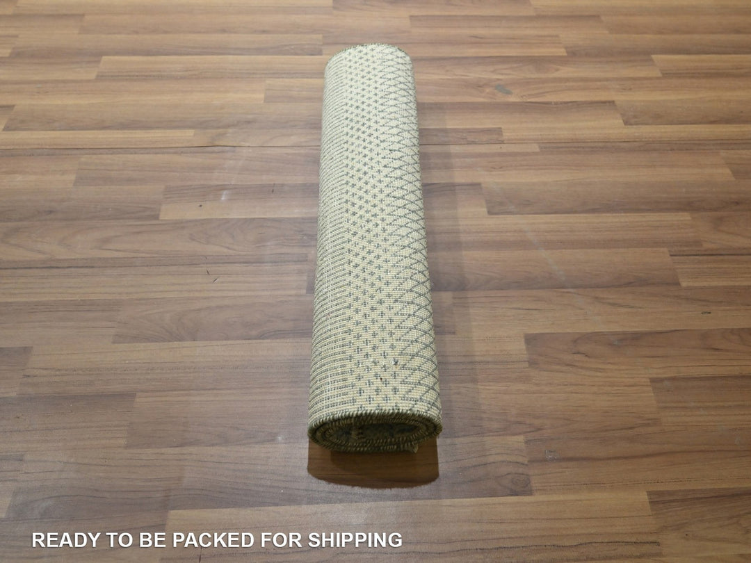 2'0" x 3'0" New Hand Knotted Beige Wool Rectangle Oriental Rug - MOA10276645