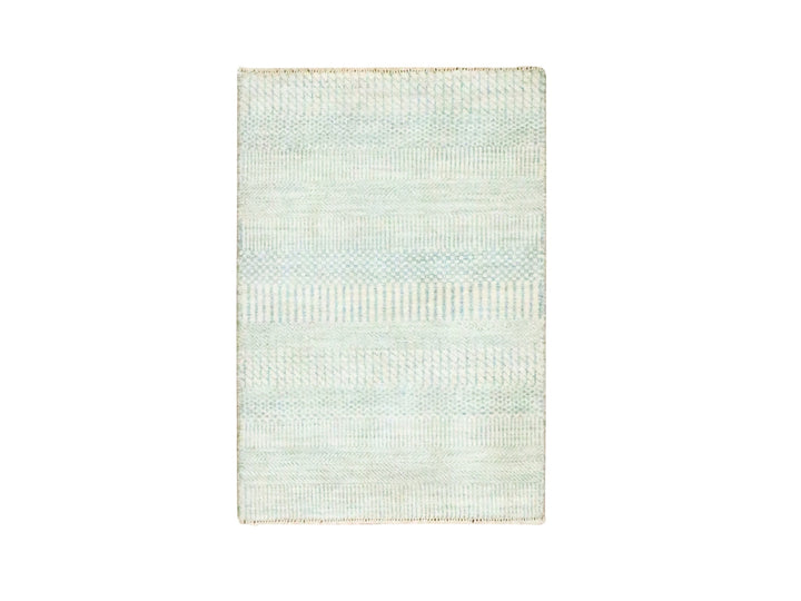 2'0" x 3'0" New Hand Knotted Beige Wool Rectangle Oriental Rug - MOA10276646