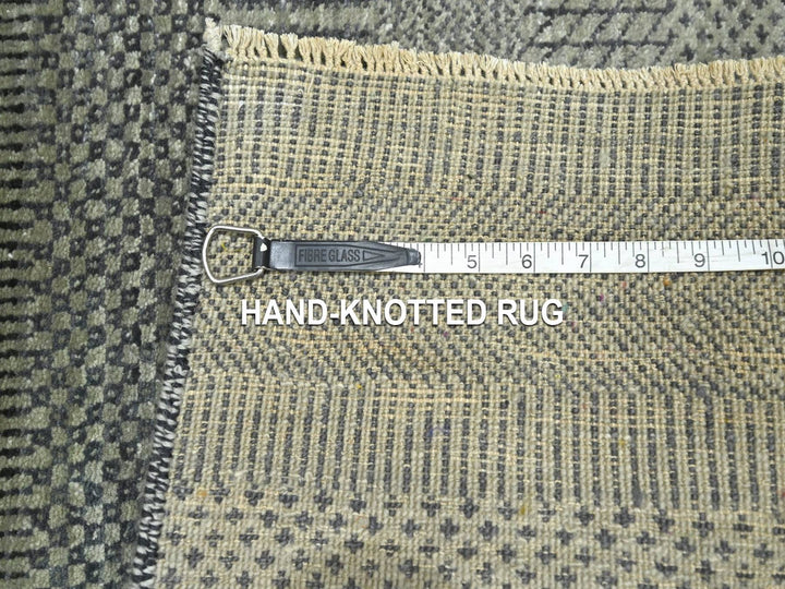 2'0" x 3'0" New Hand Knotted Grey Wool Rectangle Oriental Rug - MOA10276648