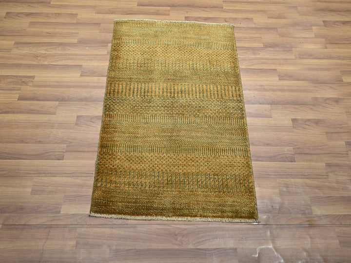 2'0" x 3'0" New Hand Knotted Brown Wool Rectangle Oriental Rug - MOA10276651