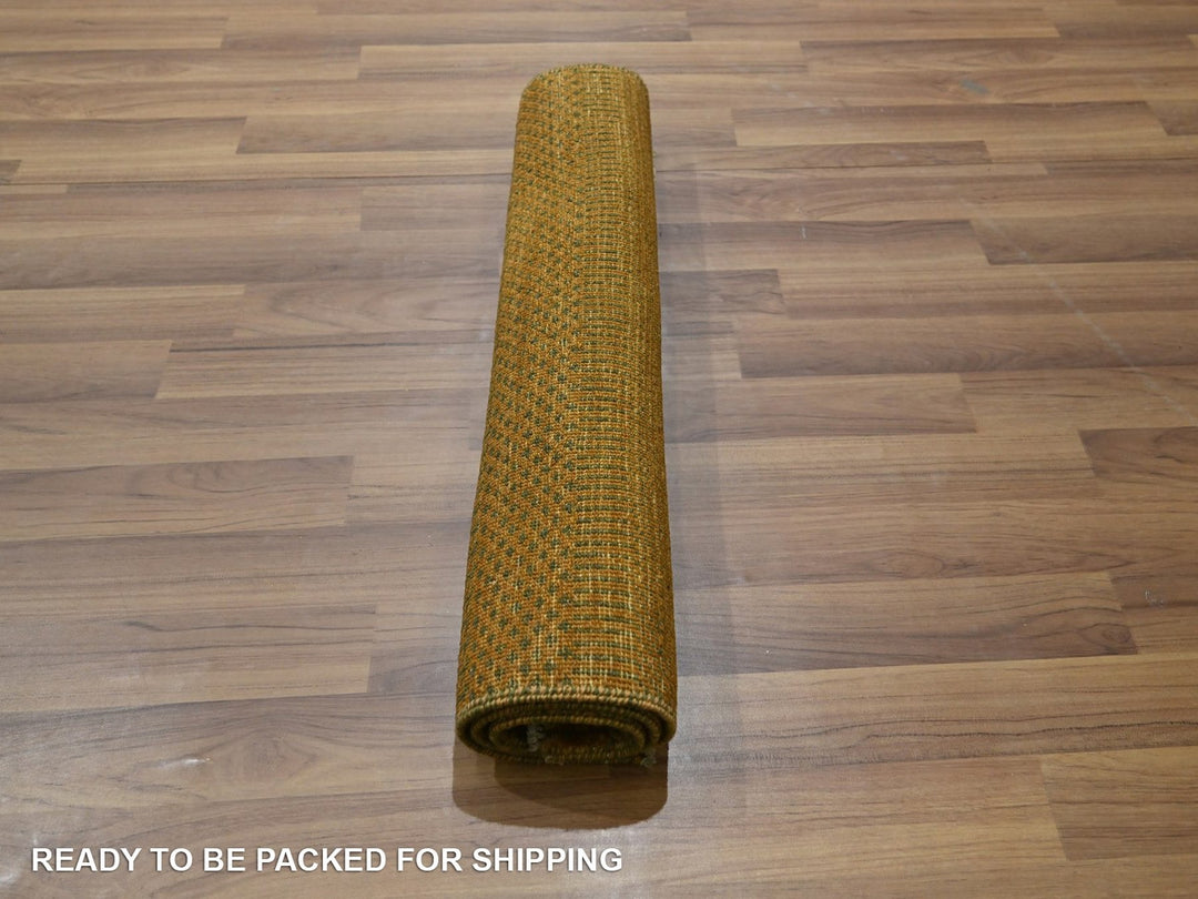 2'0" x 3'0" New Hand Knotted Brown Wool Rectangle Oriental Rug - MOA10276651